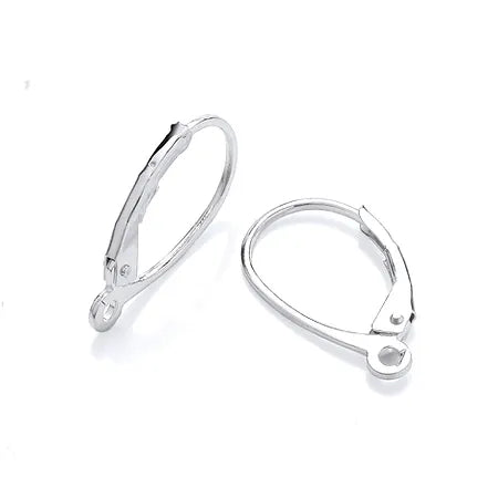 Argentium Brisuren Ohrhaken (mit Öse) für Ohrringe, aus 940er Argentium Silber