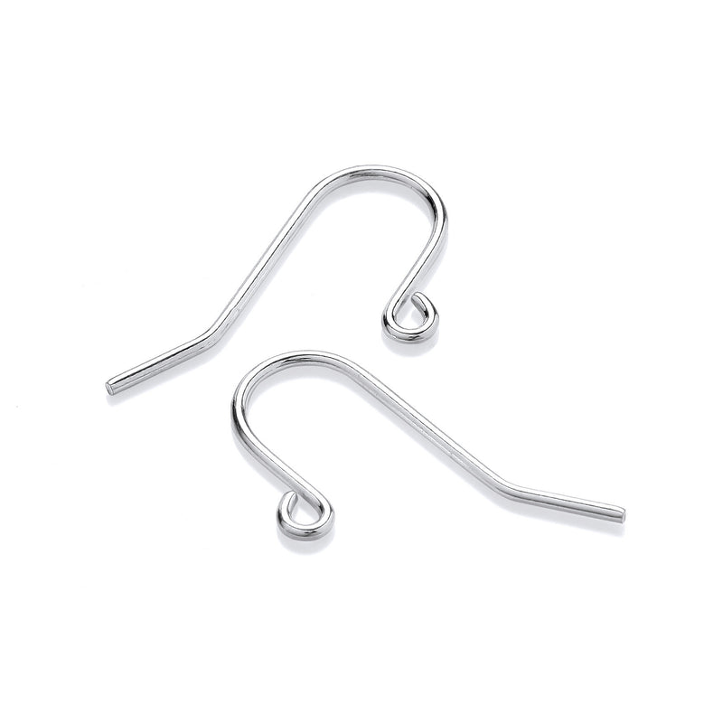 Argentium Ohrhaken (mit Öse) für Ohrringe, aus 940er Argentium Silber