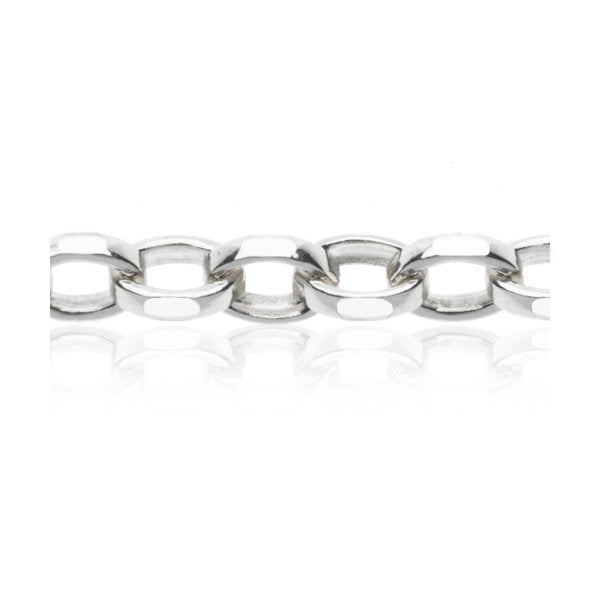 Argentium Ovale Belcher Kette 2.3mm (46cm Länge) aus 940er Argentium Silber