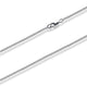 Argentium 960 Hammered Curb Kette 1,2mm in 46cm Länge