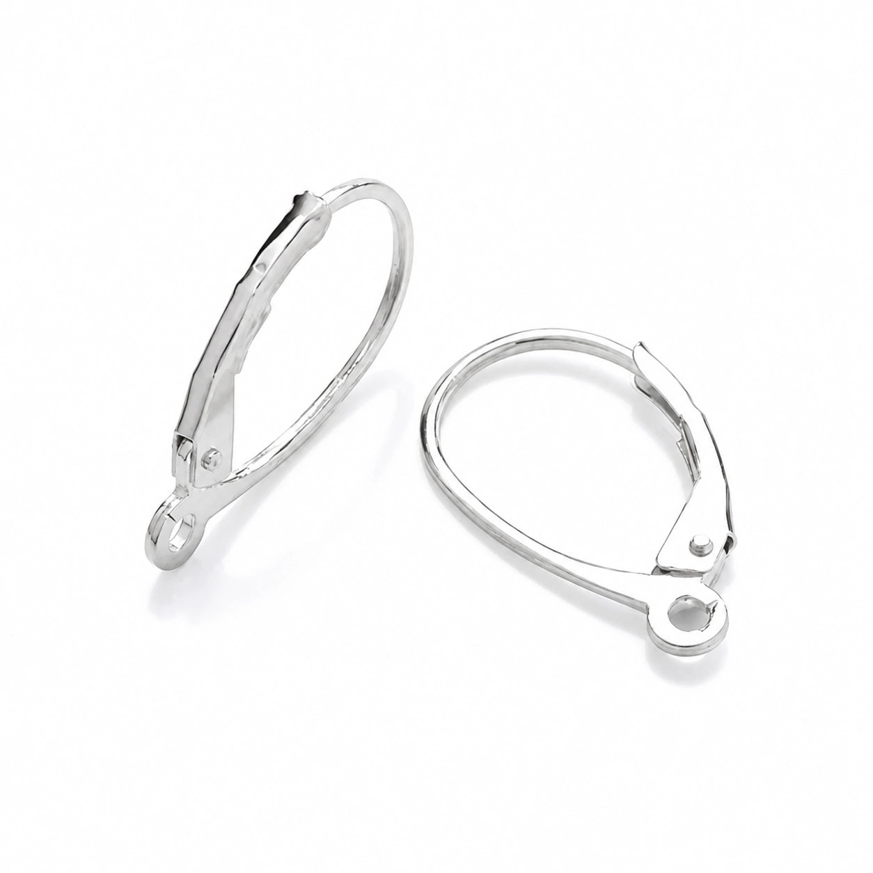 Argentium Brisuren Ohrhaken mit Öse aus 940er Argentium Silber, Paar