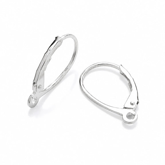 Argentium Brisuren Ohrhaken mit Öse aus 940er Argentium Silber, Paar