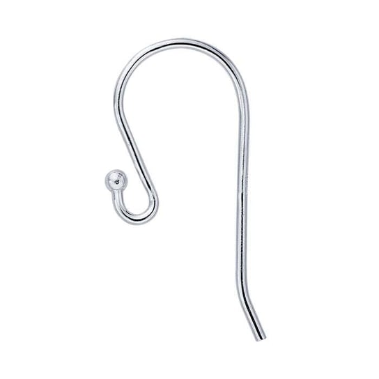 Argentium Ohrhaken (mit Öse) für Ohrringe, aus 940er Argentium Silber