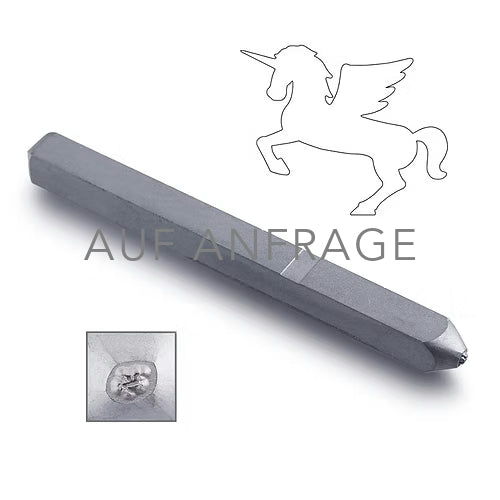 Argentium "Geflügeltes Einhorn" Stempel (3/4mm) auf Anfrage