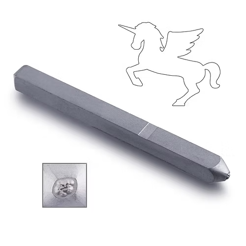 Argentium "Geflügeltes Einhorn" Stempel (3/4mm) - Argentium